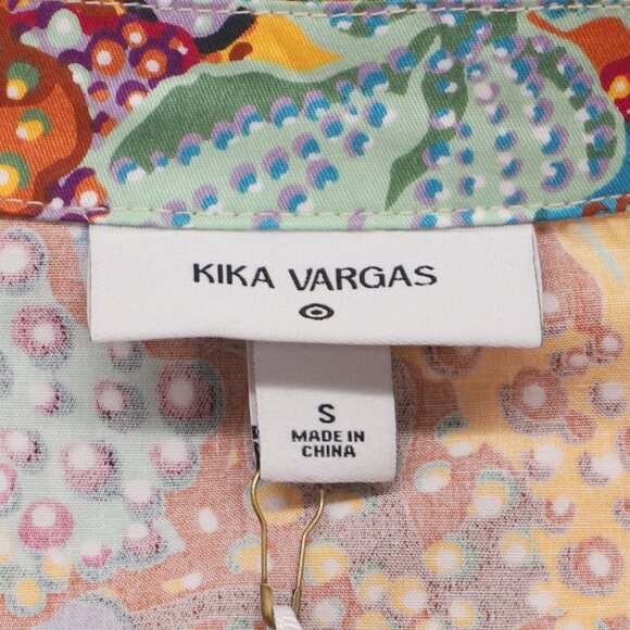 NWT KIKA VARGAS x TARGET Anemone Multicolor Floral Long Sleeve Mini Dress Sz S - Picture 7 of 9